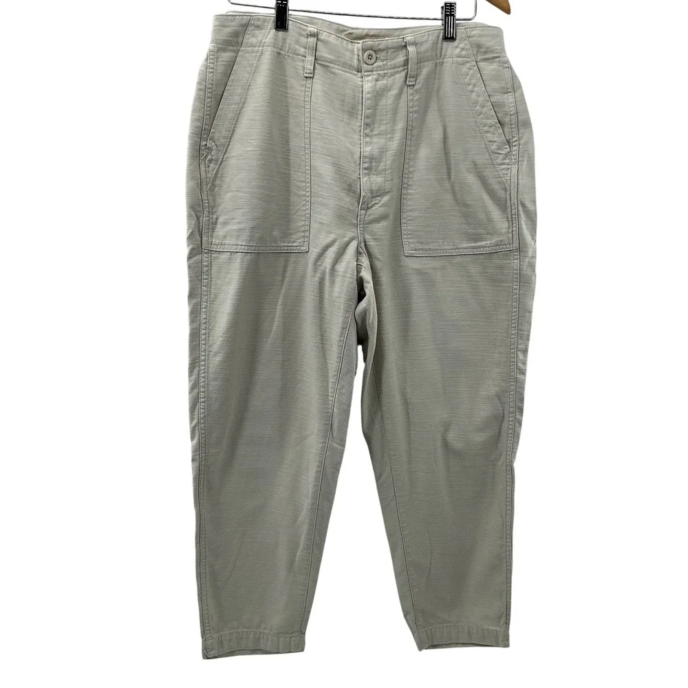 Madewell Factory Mens 30 Khaki‎ Cotton Slub Fatigue Military Pants CKP457949213